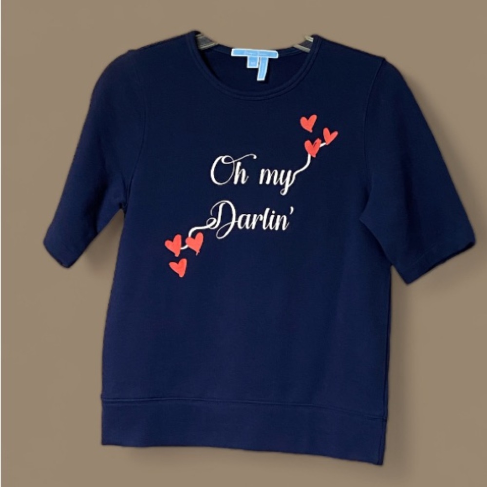 EUC Draper James Oh My Darlin' Sweatshirt Short Sleeve